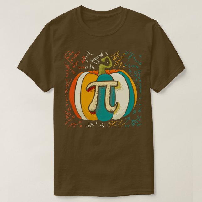 Camiseta Pumpkin Pie Math Funny Halloween Thanksgiving Pi D (Diseño del anverso)