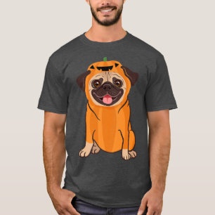 Camiseta Pumpkin Pug Perro Halloween Disfraces de Acción de