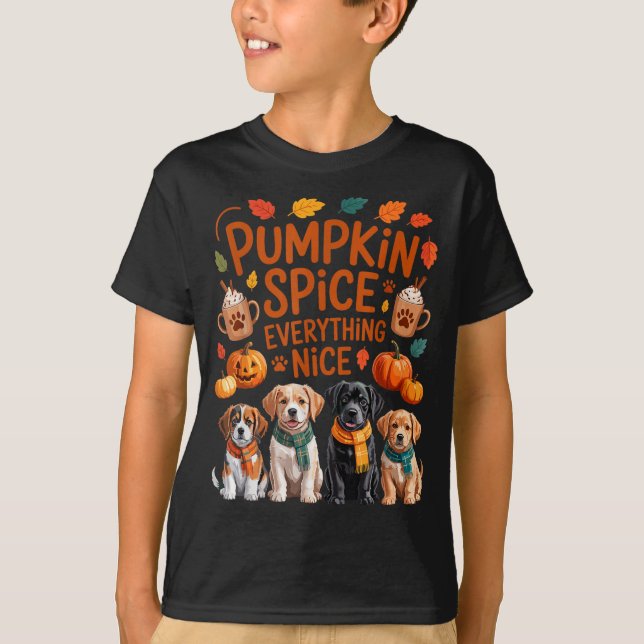 Camiseta Pumpkin Sce Everything Nice Fall Dog Lovers Addict (Anverso)