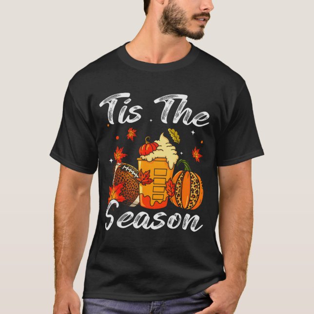 Camiseta Pumpkin Sce Football Tis The Season Fall Thanksgiv (Anverso)