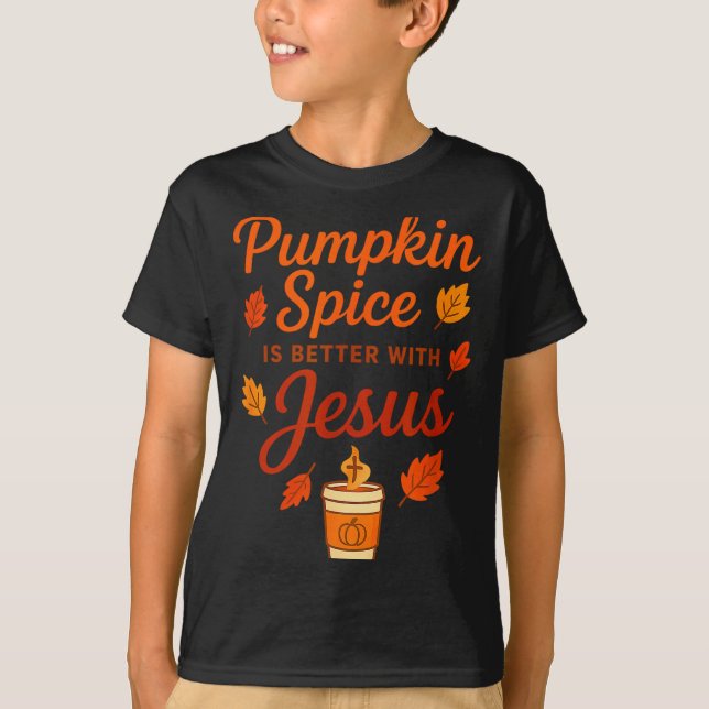 Camiseta Pumpkin Sce Is Better With Jesus  (Anverso)
