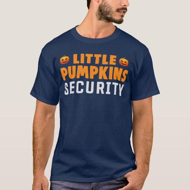 Camiseta Pumpkin Security Adult Halloween Costume For Trick (Anverso)