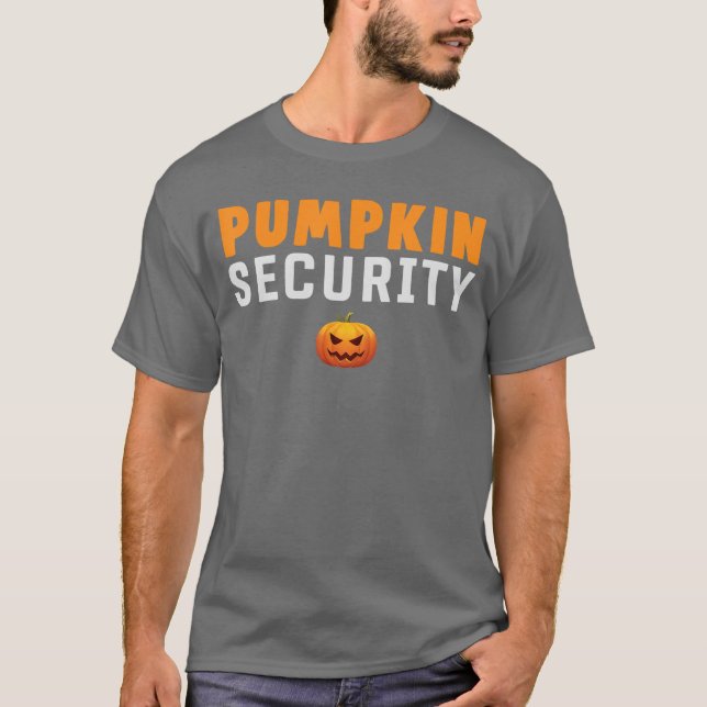 Camiseta Pumpkin Security Kids Halloween Idea For Trick Or  (Anverso)