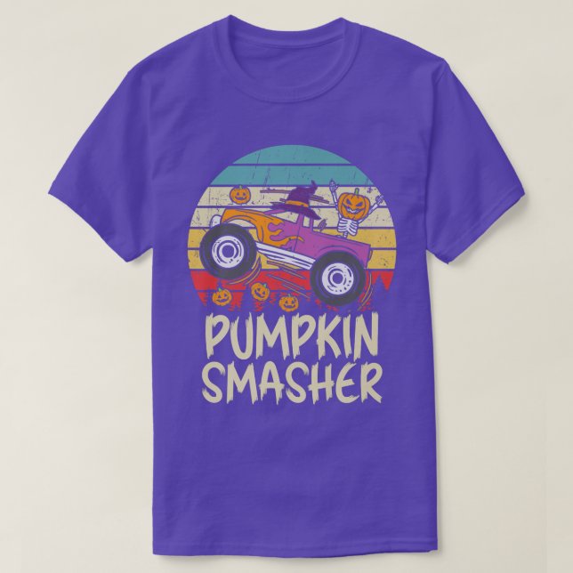 Camiseta pumpkin smasher toddler Halloween for Monster Truc (Diseño del anverso)