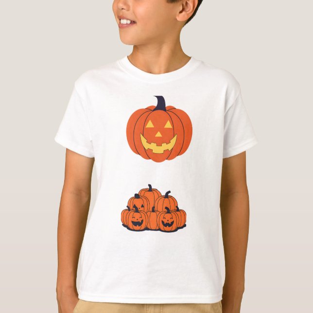 Camiseta Pumpkin smiling spooky (Anverso)