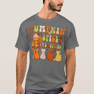 Camiseta Pumpkin Spice And Everything Nice Fall Coffee Autu