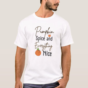 Camiseta Pumpkin Spice And Everything Nice Thanksgiving Cof