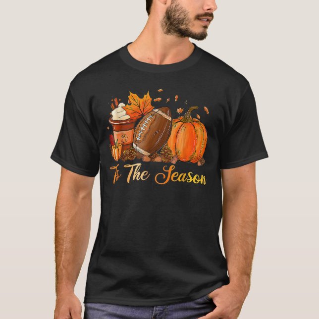 Camiseta Pumpkin Spice Football Fall T-Shirt (Anverso)