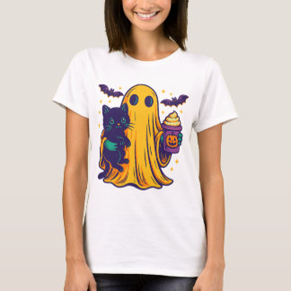 Camiseta Pumpkin Spice Ghost PNG｜fall catful｜fall cat png｜g