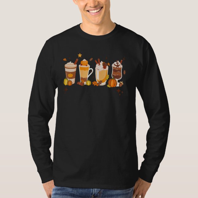 Camiseta Pumpkin Spice Latte Fall Coffee Autumn Season Than (Anverso)