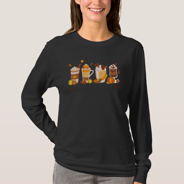 Camiseta Pumpkin Spice Latte Fall Coffee Autumn Season Than (Anverso)