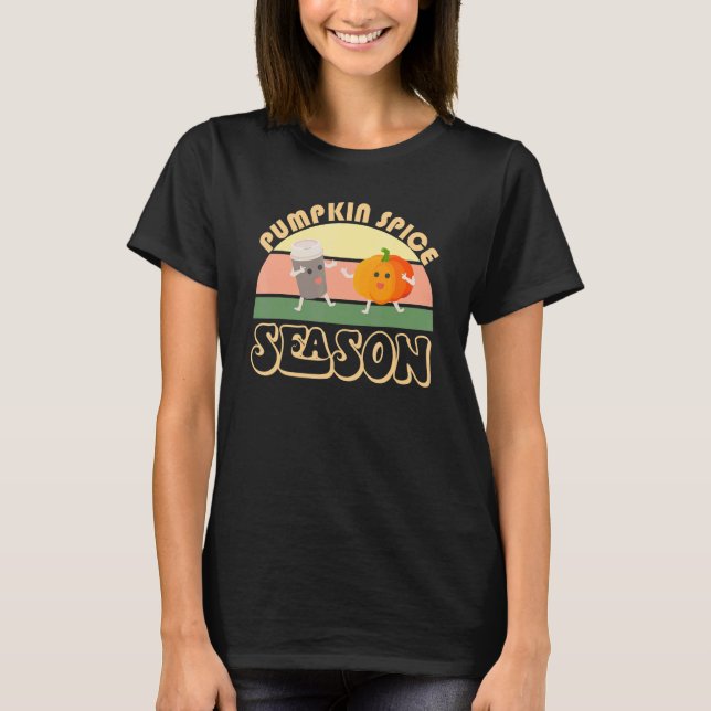 Camiseta Pumpkin Spice Season Latte Fall Cute Coffee Pumpki (Anverso)