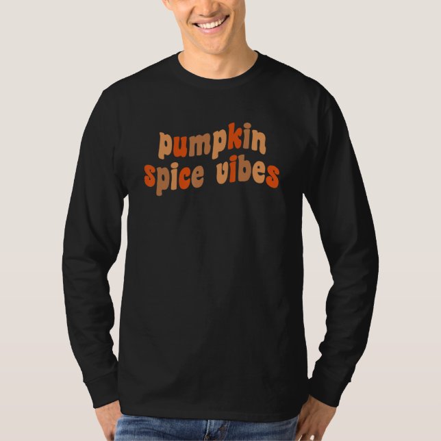 Camiseta Pumpkin Spice Vibes Happy Fall Yall Retro Autumn L (Anverso)