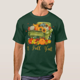 Camiseta Pumpkin Truck Autumn Hello Fall Thanksgiving It's
