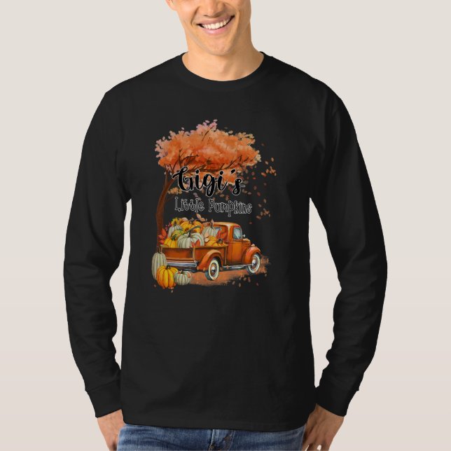 Camiseta Pumpkin Truck Gigi's Little Pumpkins Fall Thanksgi (Anverso)