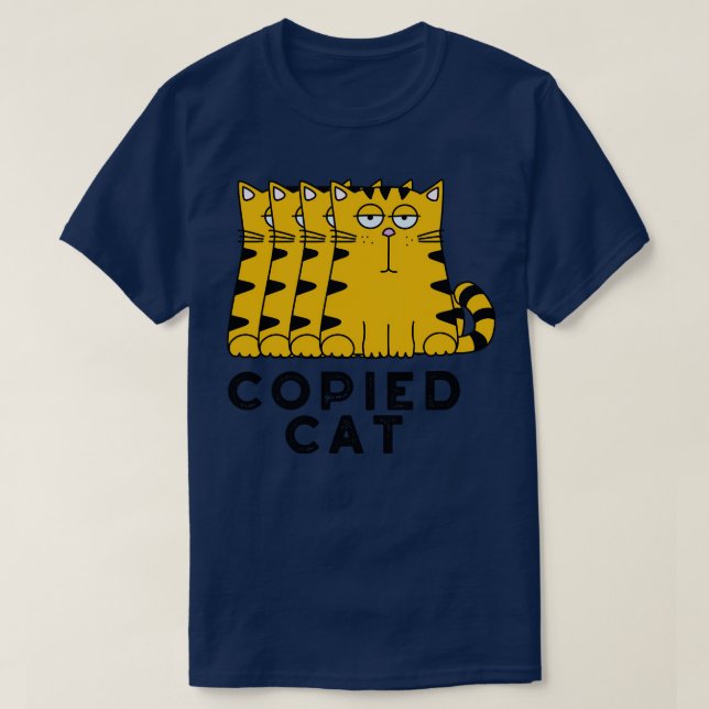 Camiseta Pun animal de felino curado copiado 1 (Diseño del anverso)