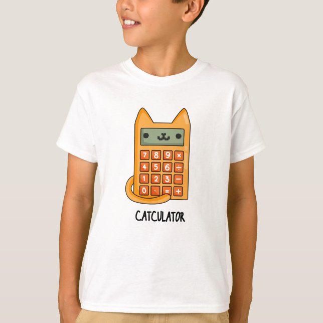 Camiseta Pun calculador divertido de Cat-culator (Anverso)