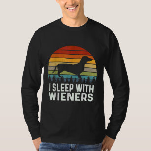 Camiseta Pun Dachshund Yo Duermo Con Wieners Chiste Sarcást