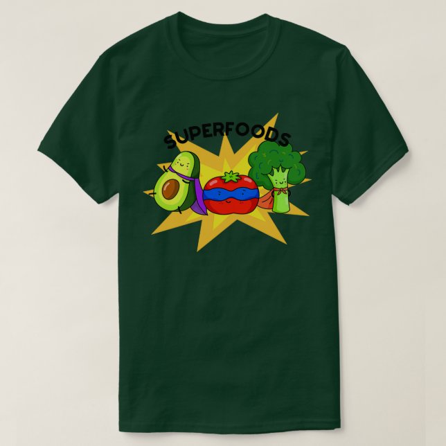 Camiseta Pun de alimentos superalimentarios (Diseño del anverso)