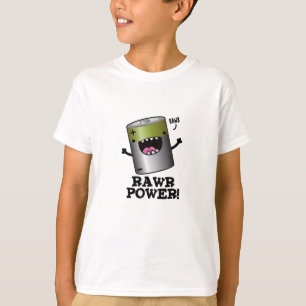 Camiseta Pun de batería divertida de alimentación de Rawr