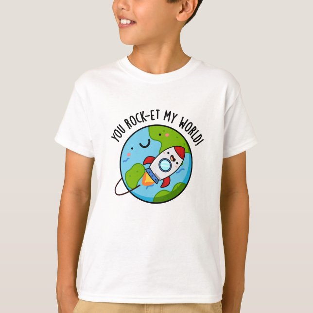 Camiseta Pun de cohete divertida de tu mundo (Anverso)