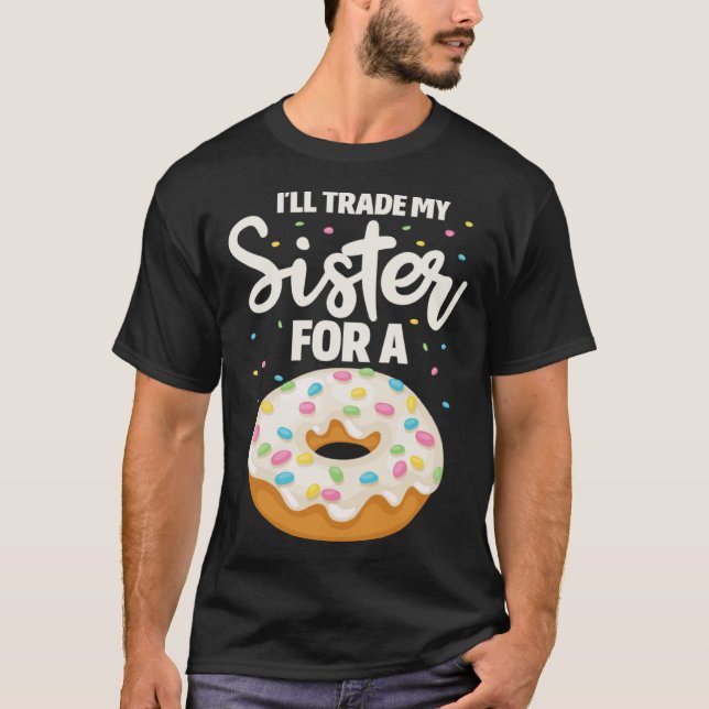 Camiseta Pun de comida familiar Donut Sister (Anverso)