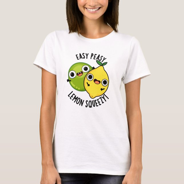 Camiseta Pun de fruta divertida fácil para la piel de limón (Anverso)