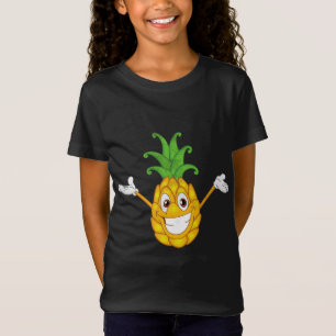 Camiseta Pun de fruta tropical Fruto de piña feliz dulce