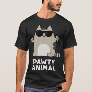 Camiseta Pun de gato Fiesta de malla animal