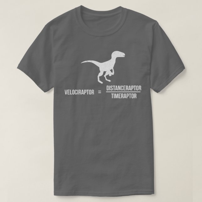 Camiseta Pun de Geometría Matemática de Velociraptor Dinosa (Diseño del anverso)