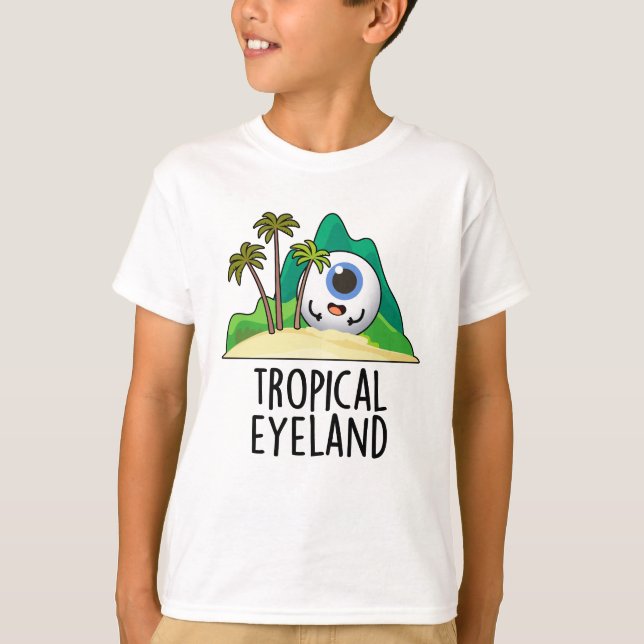 Camiseta Pun de Isla Funny Tropical Eye-land (Anverso)