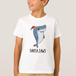 Camiseta Pun de Navidades de tiburones divertidos de Santa