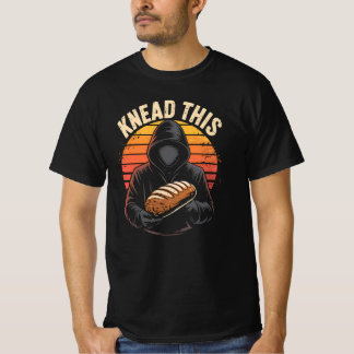 Camiseta Pun de pan oscuro y gracioso con figura encapuchad