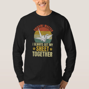 Camiseta Pun de papel de plegado de origami para un maestro