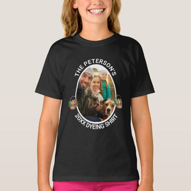 Camiseta Pun de Pascua | Personalizado 2025 Foto de la fami (Anverso)