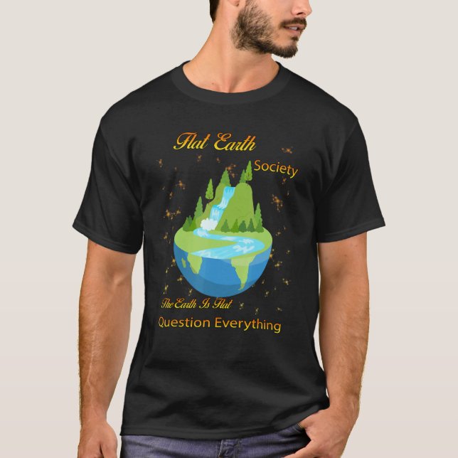 Camiseta Pun de sarcasmo de la Sociedad de la Tierra Plana (Anverso)