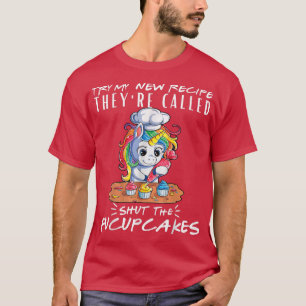 Camiseta Pun de torta de pastelito Pruebe mi nueva receta F