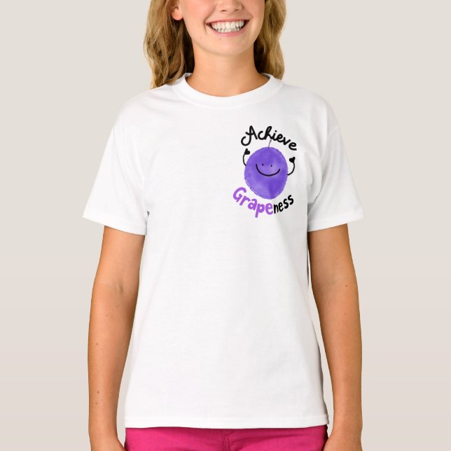 Camiseta Pun de uva positiva - Lograr la Grapitud (Anverso)