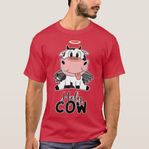 Camiseta Pun de vaca sagrada Cute Kawaii Manga Ganado Heave