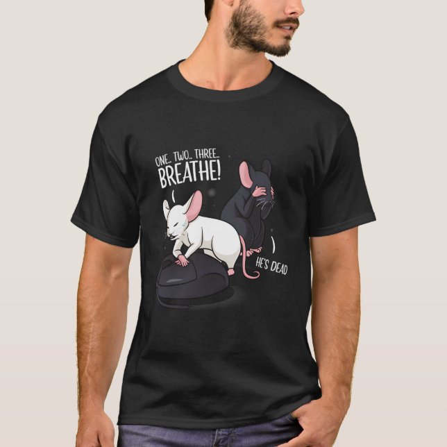 Camiseta Pun del ratón de la computadora de la rata (Anverso)