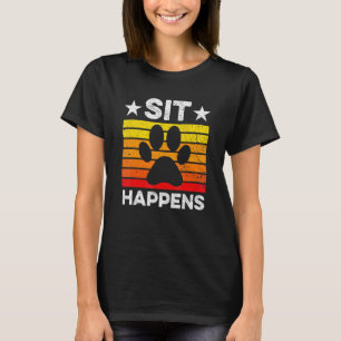 Camiseta Pun Happene Animal Paw Mascota Dueño Perro Cat Whi