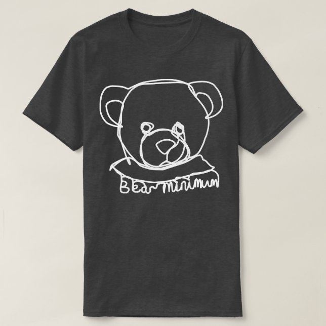 Camiseta Pun mínimo de retrato del oso (Diseño del anverso)