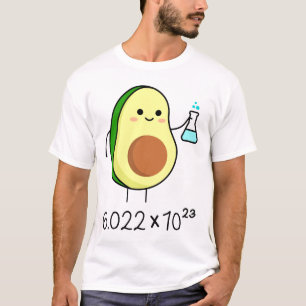 Camiseta Pun número de Avogadro. Palo químico de aguacate