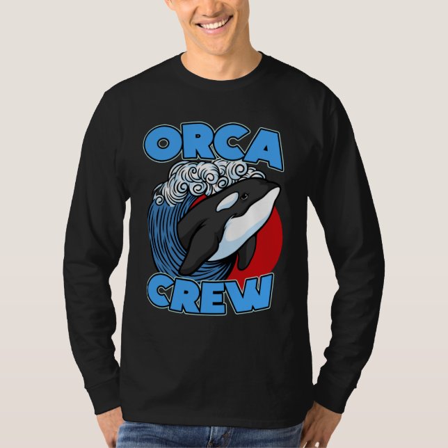 Camiseta Pun Orca Whale Graphic Orca Crew (Anverso)