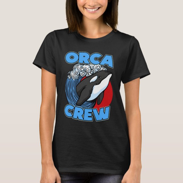 Camiseta Pun Orca Whale Graphic Orca Crew (Anverso)