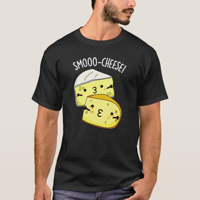 Camiseta Pun oscuro BG de queso divertido con queso con que (Anverso)