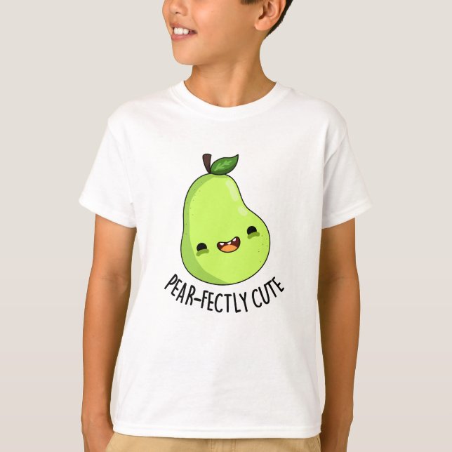 Camiseta Pun Pear Pear Pear, Fruta Cuta Pea (Anverso)