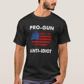 Camiseta Pun sarcástico pro pistola anti idiota 1