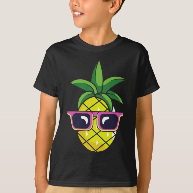 Camiseta Pun Shades Pineapple Fruta tropical Gafas de sol P (Anverso)