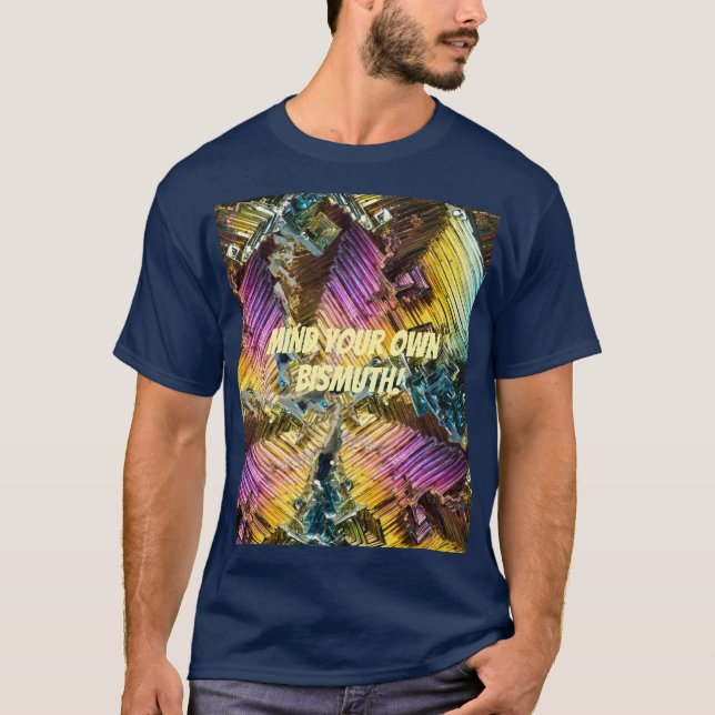 Camiseta Pun sobre la imagen de cristales bismutos (Anverso)